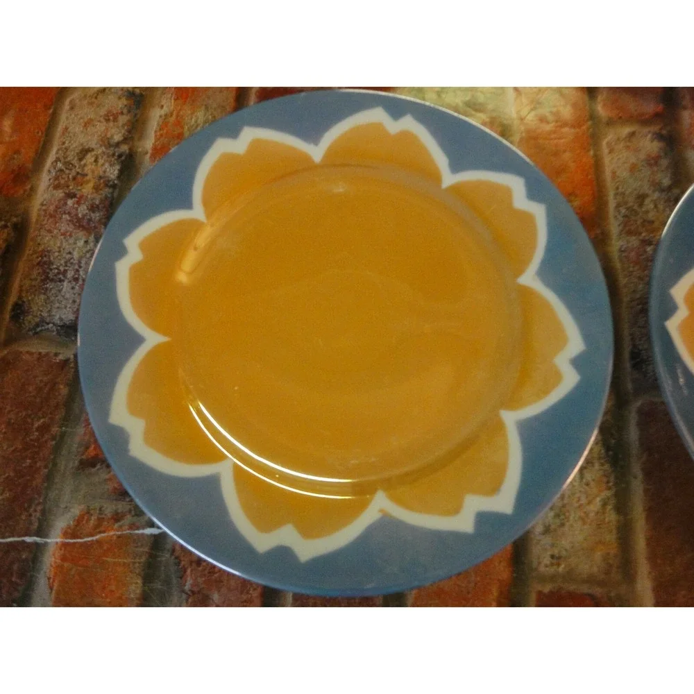 6 lot‎ hand painted japan stamped salad 7.25